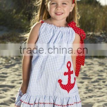 Boutique Summer Kids Clothes Sleeveless Embroidered Dress For Formal Kids Clothes