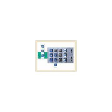 12 Keys Customized PET PC Membrane Switch Panel with Metal Domes , 10M Ohms