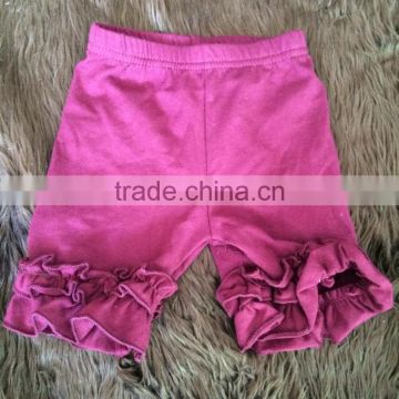 Wholesale 2015 popular hot red solid color breathable knitted cotton shorts for girls MH5051319