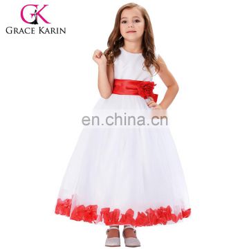 Grace Karin Sleeveless Flower Decorated Flower Girl Princess Party Dress 2~12 Years CL008936-1