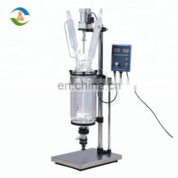 5L Lab Vacuum Distillation Hydrolysis Stirring Glass Reactor