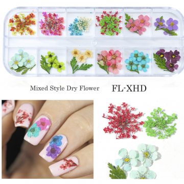 Nails With Dried Flowers Natural Floral Leaf Stickers Dried Flowers Nail