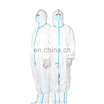 Disposable CE Cat III Type 3 4 Type 5 6 EN 1149 Protective Clothing For Medical Use Full Body Ppe Chemical for Hospital Coverall