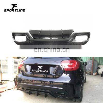 W176 A250 Rear Bumper Valance Lip Carbon Fiber for Mercedes Benz A250 A45 AMG 2013-2018