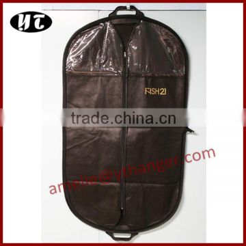 Garments suits bag non woven suit bags with transparent PVC