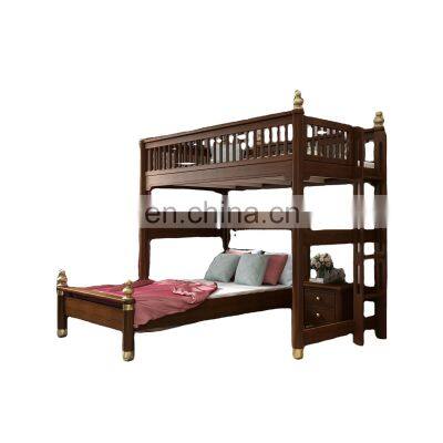 Wooden Bunk Bed Beds with Slide Bedroom Furniture for Mother and Child Bed