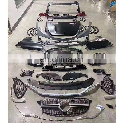 Perfect fitment body kit for ML to GLE63 facelift kits with front rear bumper hood fender headlight taillight for benz ML-class