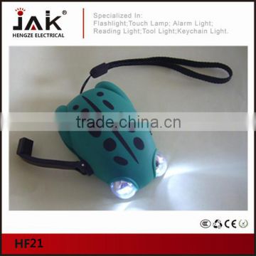 JAK HF21 2 LED Dynamo Frog Flashlight