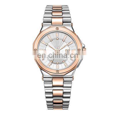 High Quality Reloj Mujer Stainless Steel Stone Lady Watch Damen Uhr Rose Gold Bracelet Elegant Womens Watches