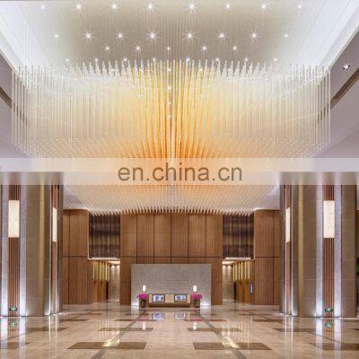 Commercial Custom Project Modern Flush Mount Luxury Hotel Lobby Large Murano Glass Chandelier Light