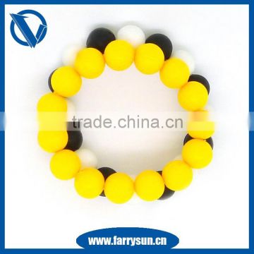 Custom FDA Approved Silicone bead bracelet/Cheap bracelet