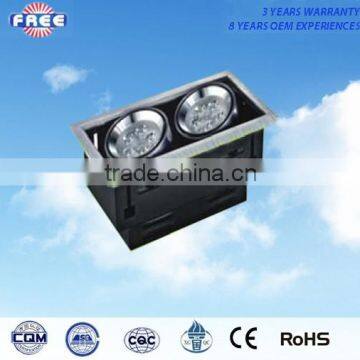 10W led grill lamp fitting factory provide IP65 square aluminum alloy square suitable for installation in a ceiling scriptorium