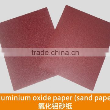 Aluminium oxide paper (sand paper) B or C paper backing open-coated for rough sanding of wood paints and fillers DIY product