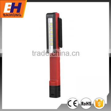 6 SMD High Power LED Pen Light with Clip on The Back, Use 3xAAA Batteries