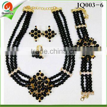 JQ003-6 New Arrival Black Jewelry Set For Women Hot Sale 2016