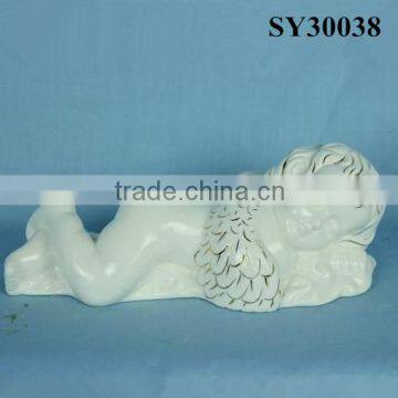 White indoor decoration sleeping angel statue