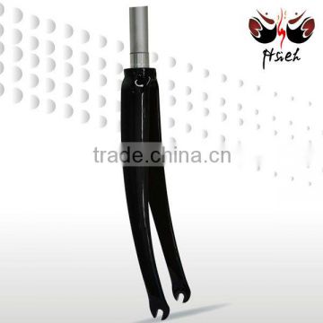 700C carbon front fork carbon woven road bicycle componentscarbon fork disc brake