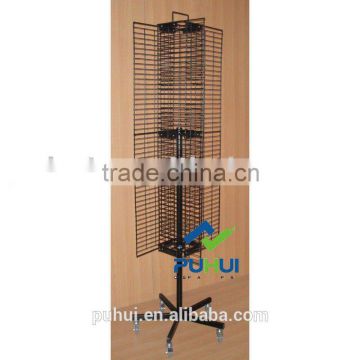 floor mesh wire spinning display rack from china manufacturer