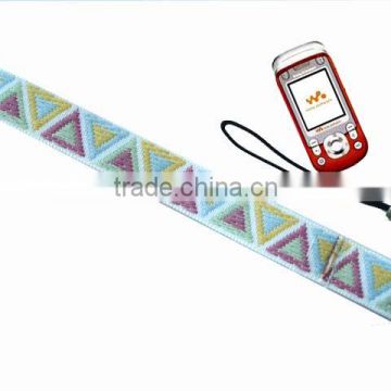 Cell phone strap mobile woven webbing tape decorative