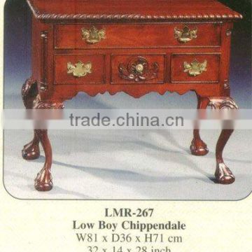 Low Boy Chippendale Mahogany Indoor Furniture
