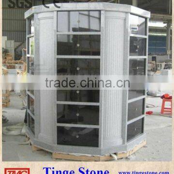 Shanxi black granite columbarium 48 niches with column designs