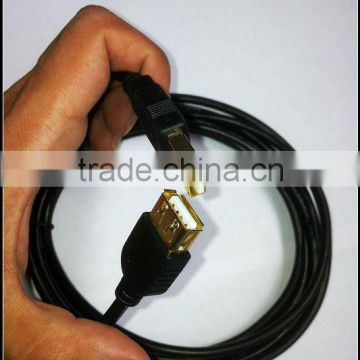 efficient 2m black male to female usb2.0 cable with magnet ring