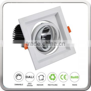 1 head square downlight 15watts with adjustable recessed down light
