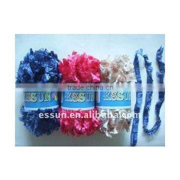 polyester lurex feather yarn