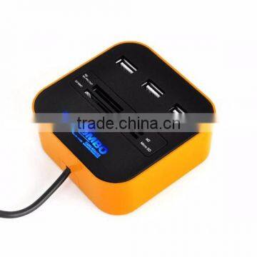 ShenZhen Factory Wholesale Colorful Promotional 3 Ports 2.0 USB Mini Hub