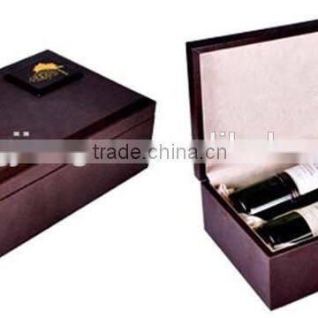 luxury leather wine bottle box