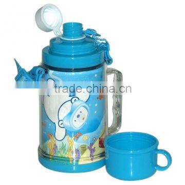 AS water bottle with color paper inside/with handle and strap