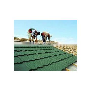 Building material for stone coated metal roofing tile