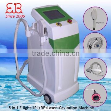 530-1200nm Hair Removal 5 In 1 E Light 640-1200nm Ipl Rf Laser Cavitation Machine With 3 Year Warranty