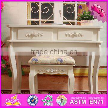 2016 wholesale high quality bedroom solid wooden youth vanity set W08G190