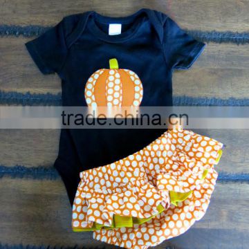 New born clothes Halloween baby gift set romper and bloomer wholesale alibaba