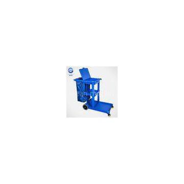 Restaurant Blue Janitor Serving Trolley with Wheels , 114*51*98cm