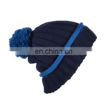 Custom Unisex Winter Jacquard Pom Beanie Hat