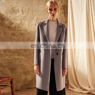 Fashion European Women's Coat 100% Wool Comfortable Cashmere Wool Coat