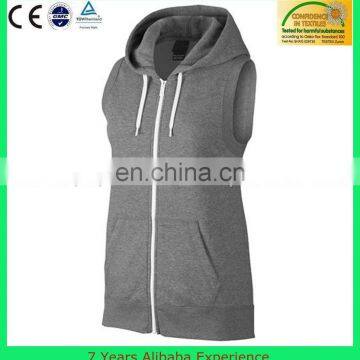 grey hooded vest for girl cotton vest(7 Years Alibaba Experience)