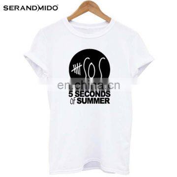 Five seconds of summer women cotton black O-neck t shirt