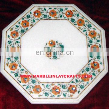 Marble Inlaid Table Top, Marble Inlay Coffee Table Top