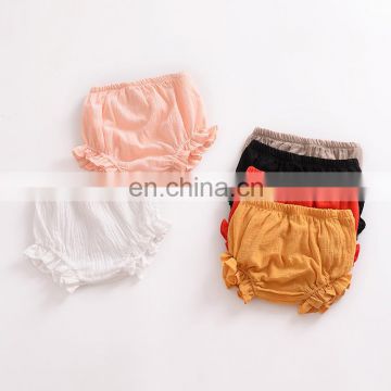 Wholesale Baby Fashion Summer Clothes Pants Baby Girls Ruffle Leg Linen Shorts