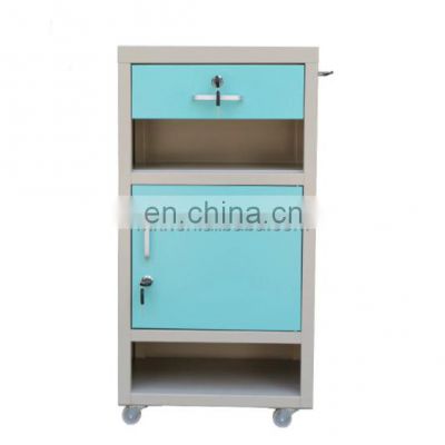 Multi-function casters ABS hospital storage bedside locker iron bedside cabinet