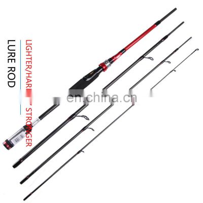 2.1m 2.4m 2.7m Four-section carbon straight handle lure fishing rod