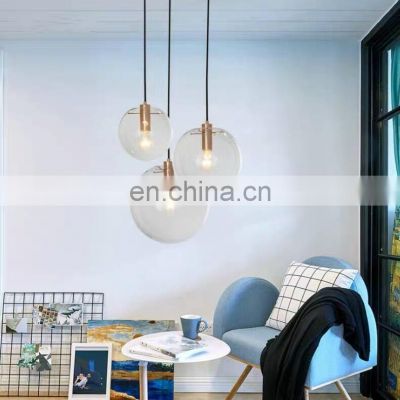Nordic Creative Design Pendant Lamp Glass Bubble Hanging Light Home Decor Lamp For Indoor Living Room