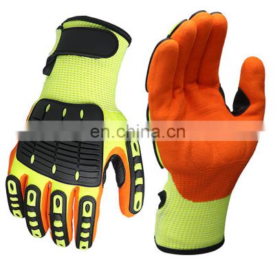 Cut Resistant  Impact Cut Work Custom Mechanics TPR Impact Gloves EN388