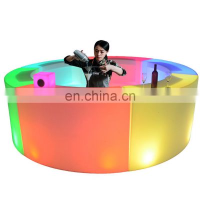 events party nightclub entertainment rental commercial LED Illuminated Bar Counter Outdoor Bar Furniture