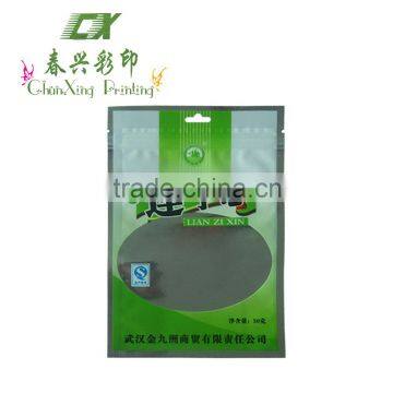 three sides sealed plastic zipper bag with clear window and hanging hole