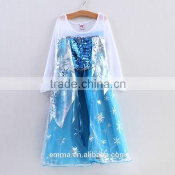 Fashion style frozen dress elsa dress for kids elsa costume BC2118