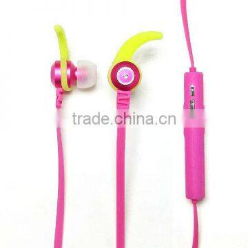 Hot 2015 Sporty FT-866 Pink Stereo V4.1 Bluetooth Earphone with Yellow Stabilizer